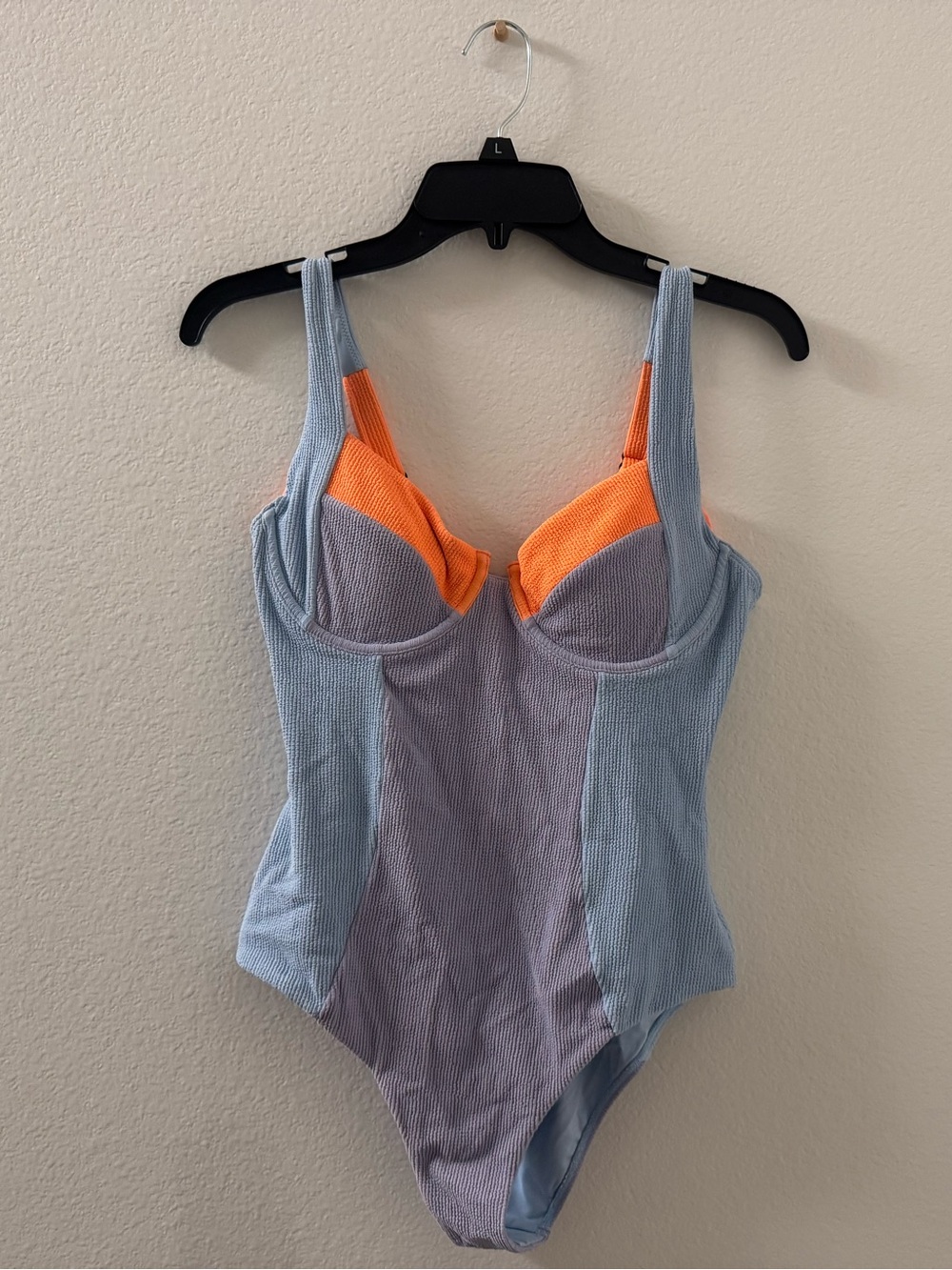 Vetchy Carmel Underwire Candy One Piece Ribbed Swimsuit - Size L